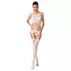Passion BS047 - set neț deschis cu decupaj - alb - S-L
