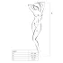 Passion BS047 - set neț deschis cu decupaj - alb - S-L