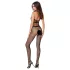 Passion BS048 - body din plasă cu deschidere și bretea la gât - negru - S-L