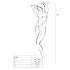 Passion BS052 - catsuit sexy cu decupaje - plasă neagră - S-L