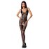 Passion BS069 - body negru decorat cu plasă deschisă - S-L