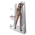 Passion BS077 - catsuit cu mâneci lungi din plasă - negru - S-L