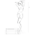 Passion BS077 - catsuit cu mâneci lungi din plasă - negru - S-L