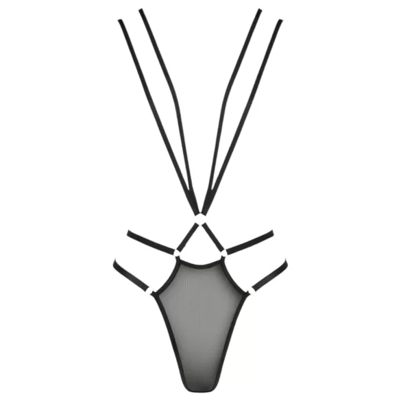 Passion Devil Meggy - body ham cu inel metalic (negru) - L/XL