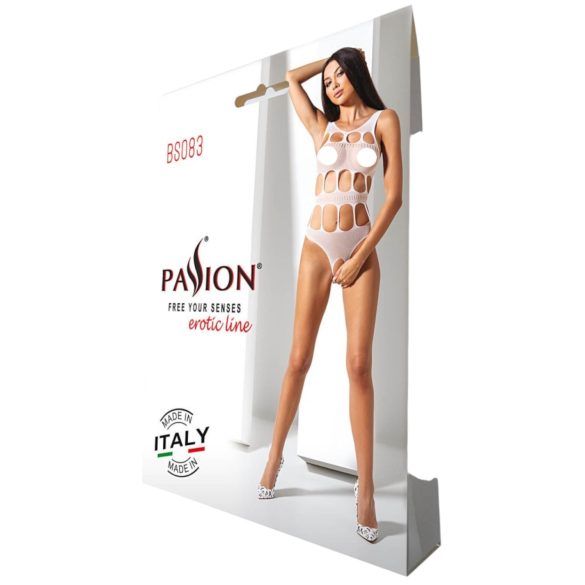 Passion - body sexy deschis cu decupaje - alb - S-L