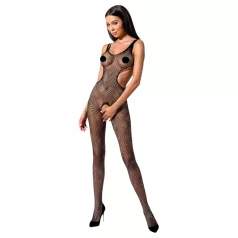   Passion BS085 - catsuit deschis cu model mozaic - negru (S-L)