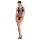 Passion BS086 - body transparent cu dungi (negru) - S-L