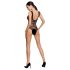 Passion BS086 - body transparent cu dungi (negru) - S-L