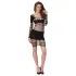 Passion BS105 - rochie mini din plasă - negru - mărime S-L