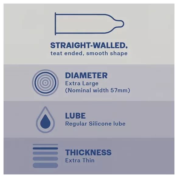 Durex - prezervative ultra subțiri XL - extra mari - 10 buc