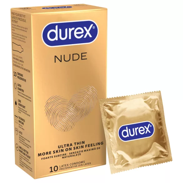 Durex Nude - prezervative ultra-subțiri - 10 bucăți