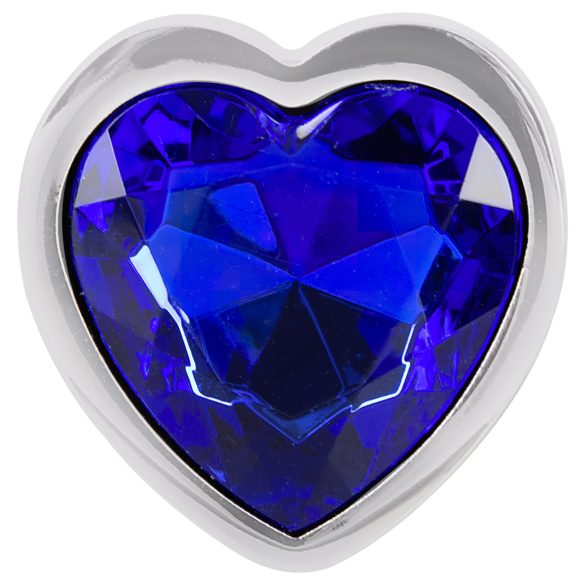 Magic Shiver - dop anal metalic cu bijuterie albastră