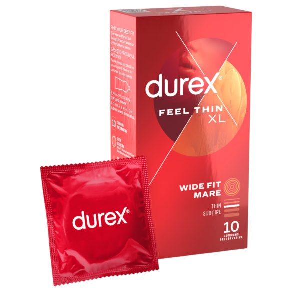 Durex Feel Thin XL: Prezervative pentru o senzație naturală (10 buc.)