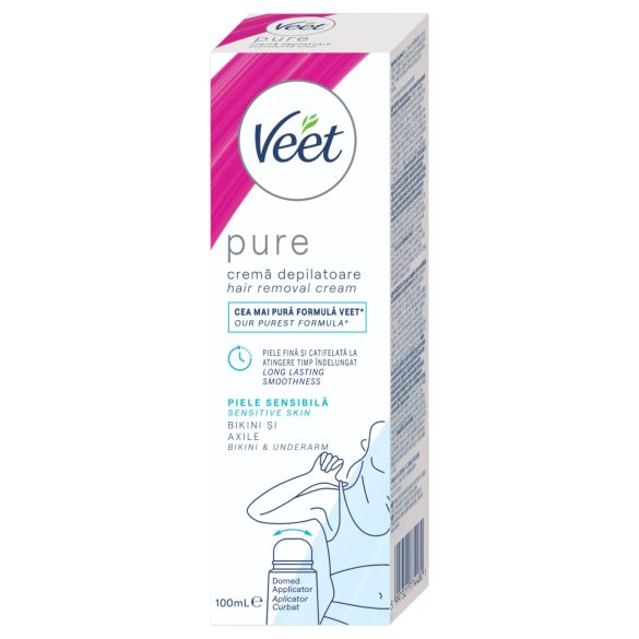 Veet Pure - cremă depilatoare inghinal și axilă - piele sensibilă (100ml)