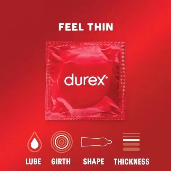 Durex Feel Thin - prezervative ultra subțiri - senzație naturală - 24 bucăți