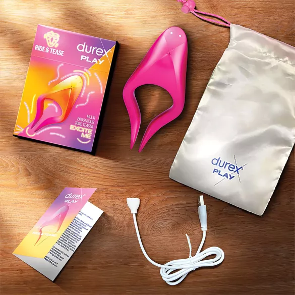 Durex - Vibrator punct intim - stimulare precisă - silicon roz