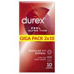   Durex Feel Ultra Thin - prezervative ultra-subțiri, senzație naturală (2x10buc)