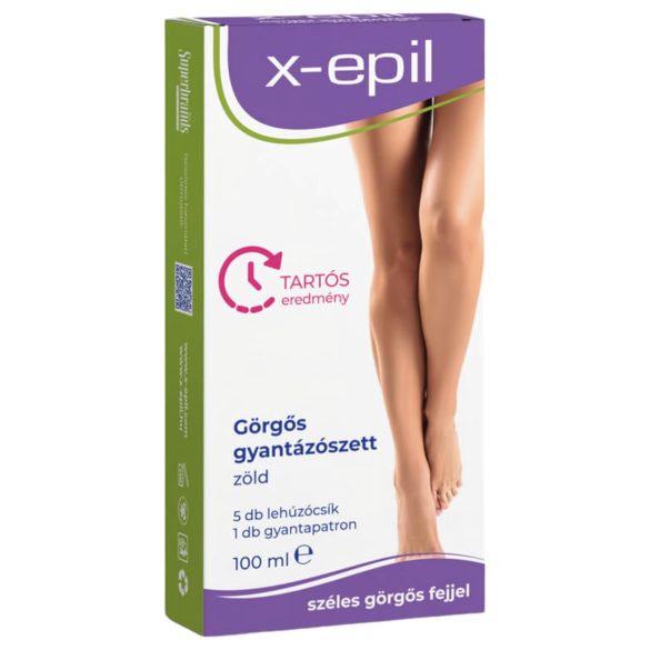 X-Epil - set epilare cu ceară - verde