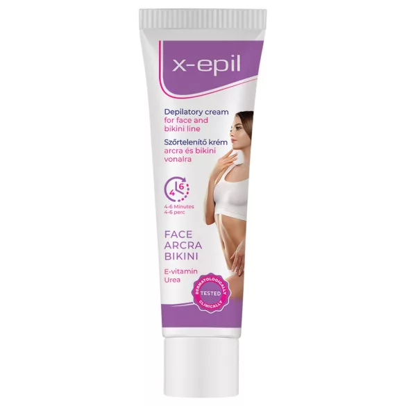 X-Epil - cremă depilatoare față/linie bikini - 40ml