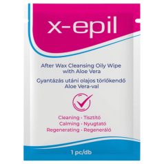 X-Epil - Șervețel uleios după epilare - aloe vera - 1 buc