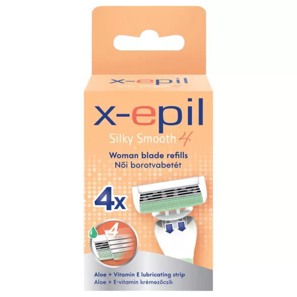 X-Epil - Cap de rezervă pentru aparat de ras femei - 4 lame - set 4 bucăți