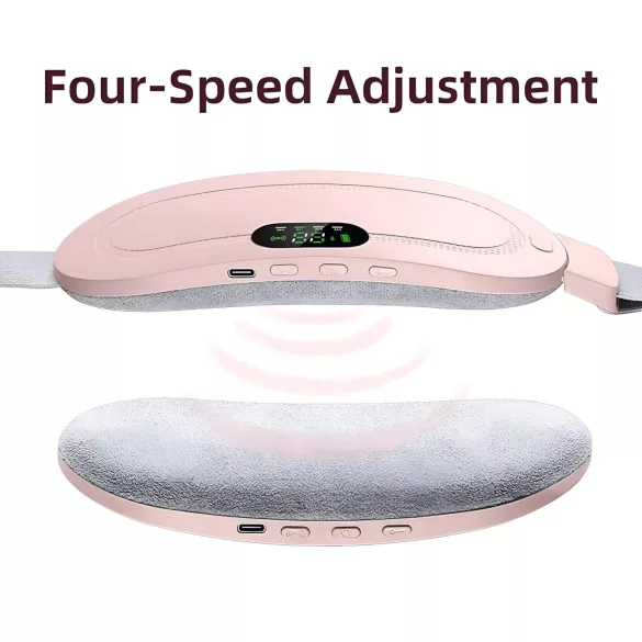 EMS - centură masaj pentru menstruație - încărcare USB - roz