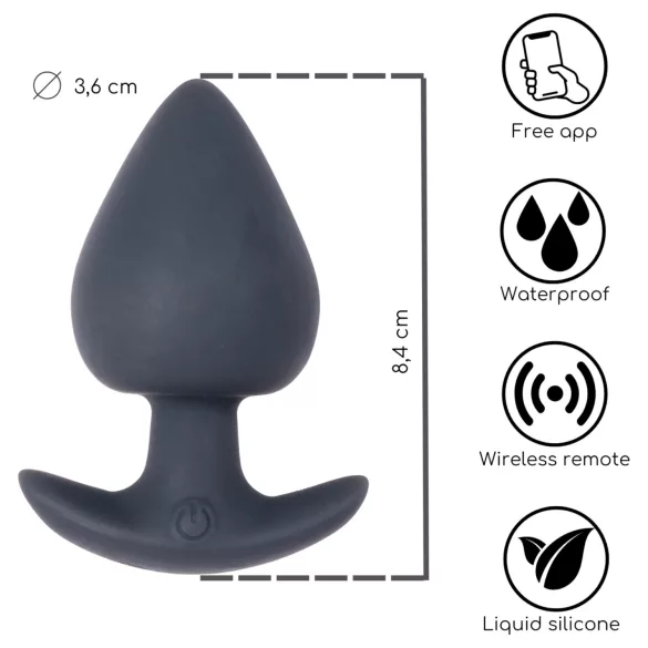 Desirel Obsidian - vibrator anal controlat prin aplicație (negru)