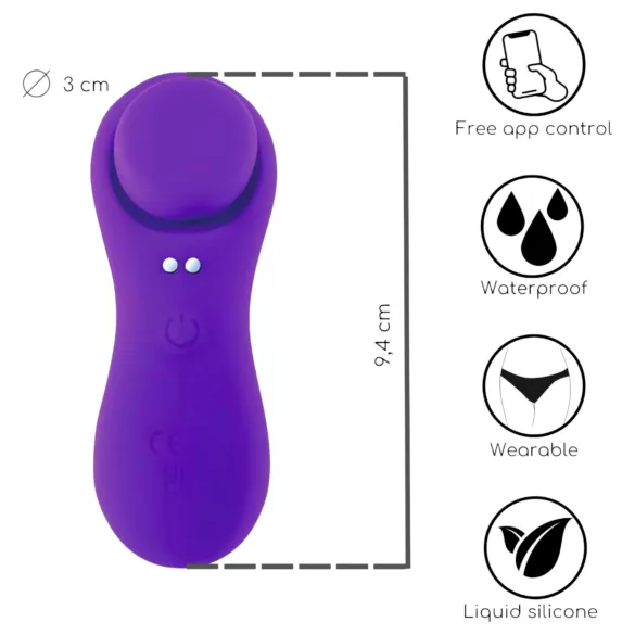 Desirel Confidential - vibrator pentru chiloți - control inteligent - mov