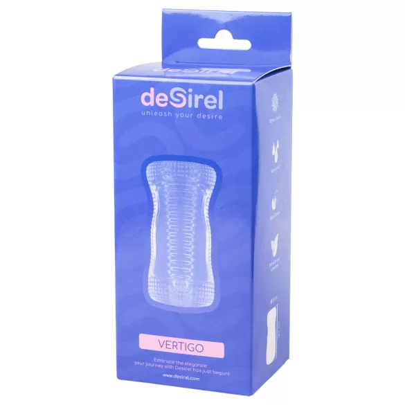 Desirel Vertigo - masturbator cu interior nervurat (transparent)