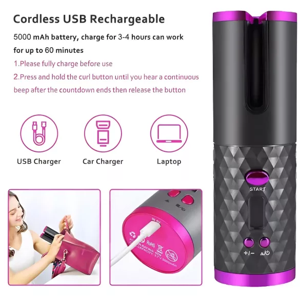 Set bigudiuri electrice (gri-roz)