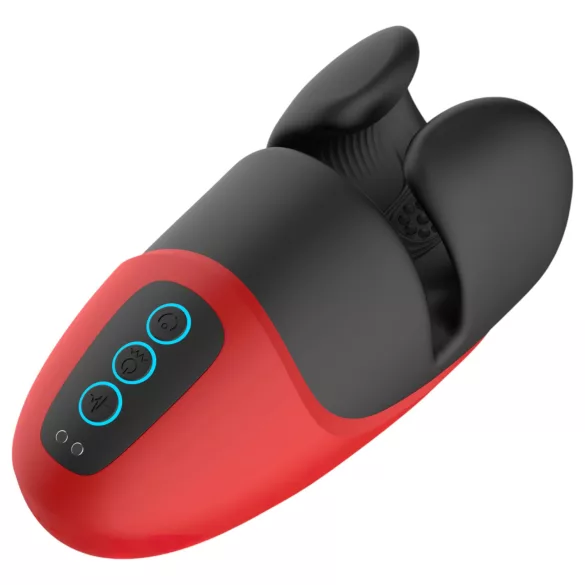 Lena - masturbator vibrator-strângător (roșu)