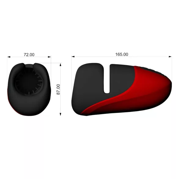 Lena - masturbator vibrator-strângător (roșu)