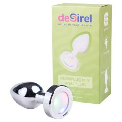Desirel GlowPlug - plug anal luminos mic (argintiu) Desirel GlowPlug - plug anal luminos mic (argintiu)