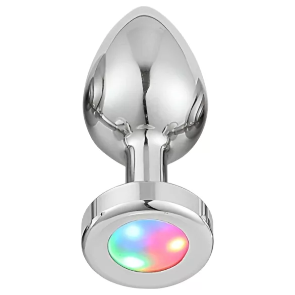 Desirel GlowPlug - dop anal luminos - mic - argintiu