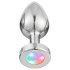 Desirel GlowPlug - plug anal luminos mic (argintiu)