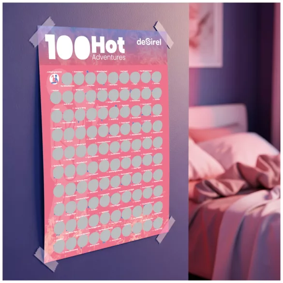 Desirel - poster răzuibil cu 100 poziții sexuale - joc de cuplu