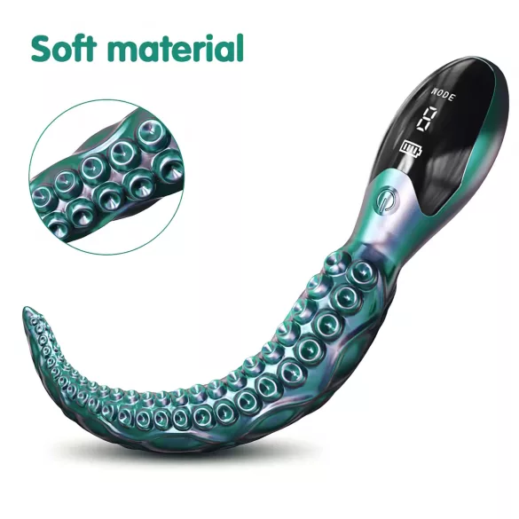 Monster Fuck - Vibrator tentacule de caracatiță - silicon verde