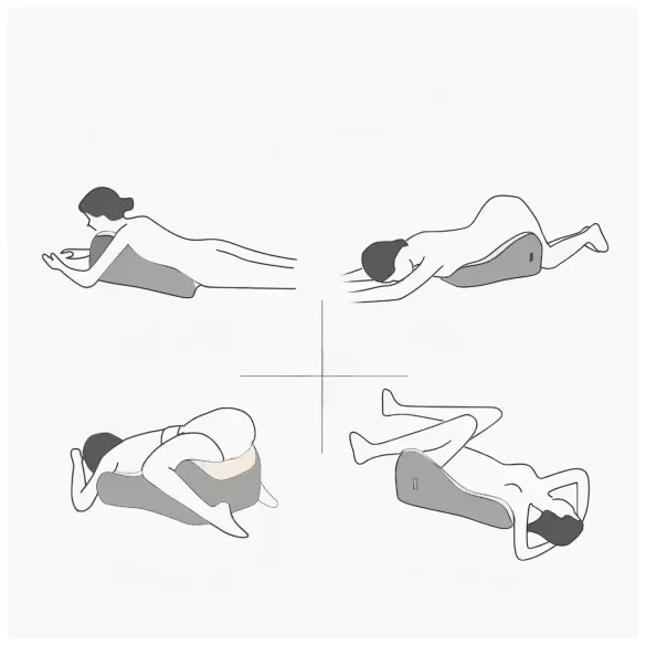 Magic Pillow - Pernă cu spumă de memorie și suport pentru dildo - roz