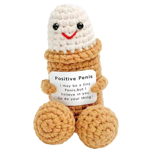 Penis pozitiv - husă tricotată - natural