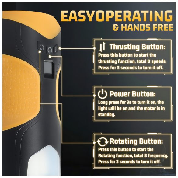 Lonely - masturbator automat rotativ - negru