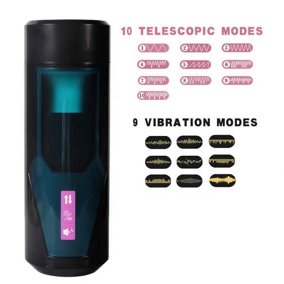 Lonely - masturbator automat cu vibrații - negru