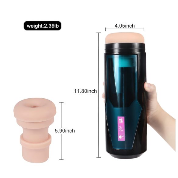 Lonely - masturbator automat cu vibrații - negru