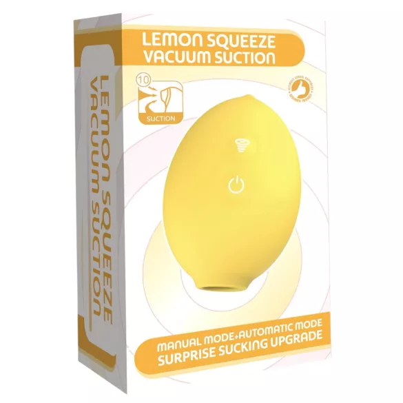 Lemon Squeeze - vibrator cu aspirație pentru clitoris în formă de lămâie (galben)