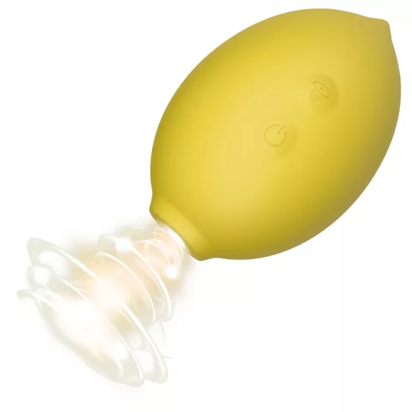 Lemon Squeeze - vibrator cu aspirație pentru clitoris în formă de lămâie (galben)