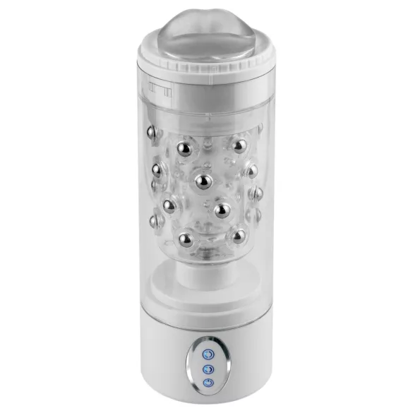 PDX Roto-Bator - masturbator oral cu vibrații - alb