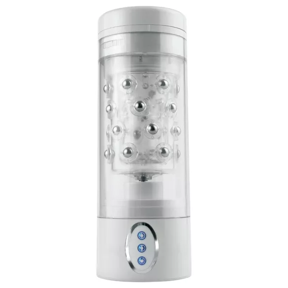 PDX Roto-Bator - masturbator oral cu vibrații - alb