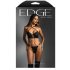 Edge By Fantasy - set lenjerie aspect piele (negru) - M/L