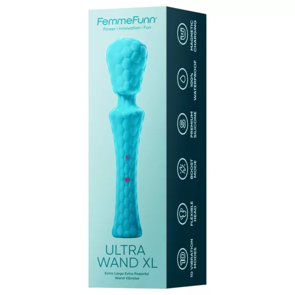FemmeFunn - vibrator masaj premium Ultra Wand XL - silicon turcoaz