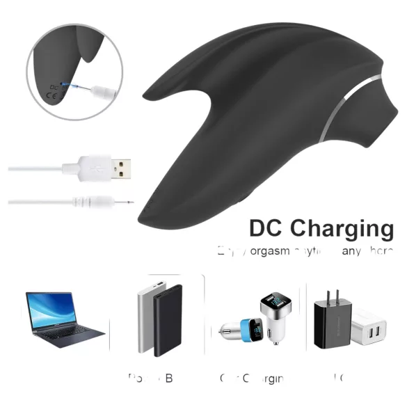 AlvUp - vibrator pentru stimularea clitorisului cu unde de aer - negru