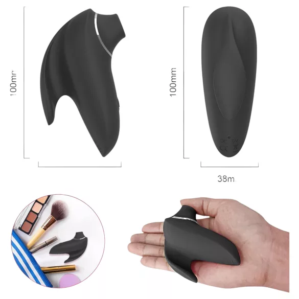 AlvUp - vibrator pentru stimularea clitorisului cu unde de aer - negru